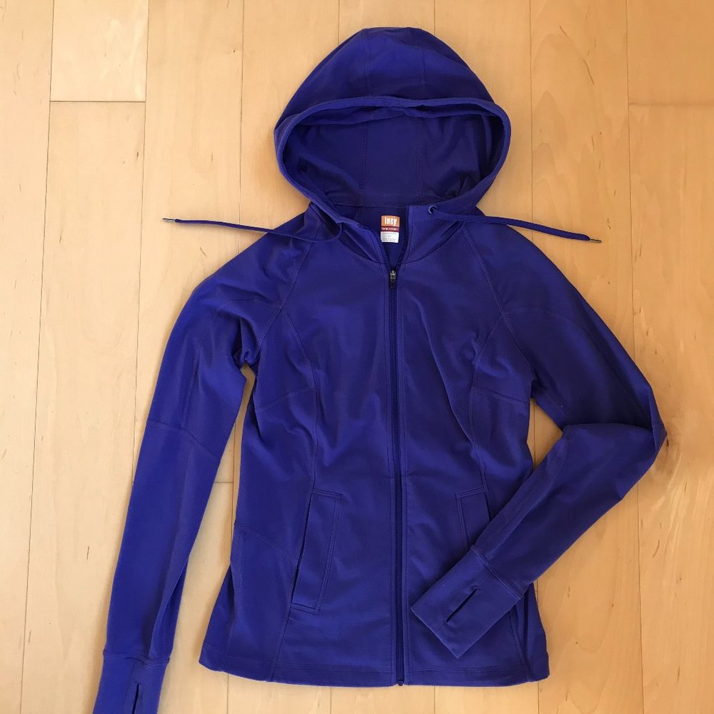 Purple workout hoodie by Lucy